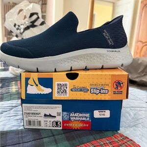 Skechers Go Walk Navy Slip-Ons